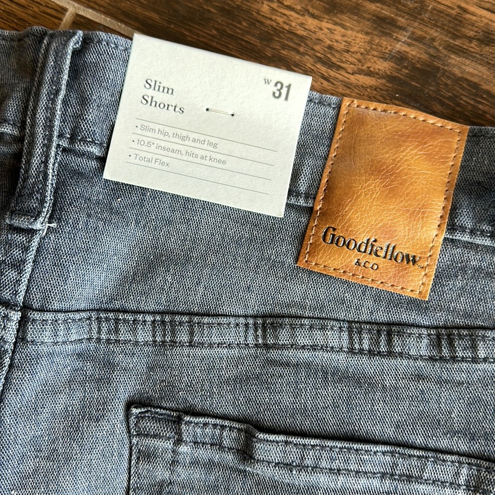 Men’s Goodfellow slim fit denim shorts size 31 NWT - Picture 2 of 6